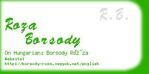 roza borsody business card